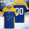 NHL St Louis Blues Hockey Team Personalized Football Jersey