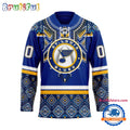 NHL St. Louis Blues Personalized Native American Hockey Jersey