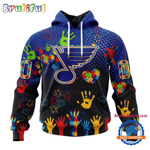 NHL St. Louis Blues Special Autism Awareness Personalization Hoodie, TShirt, Sweatshirt