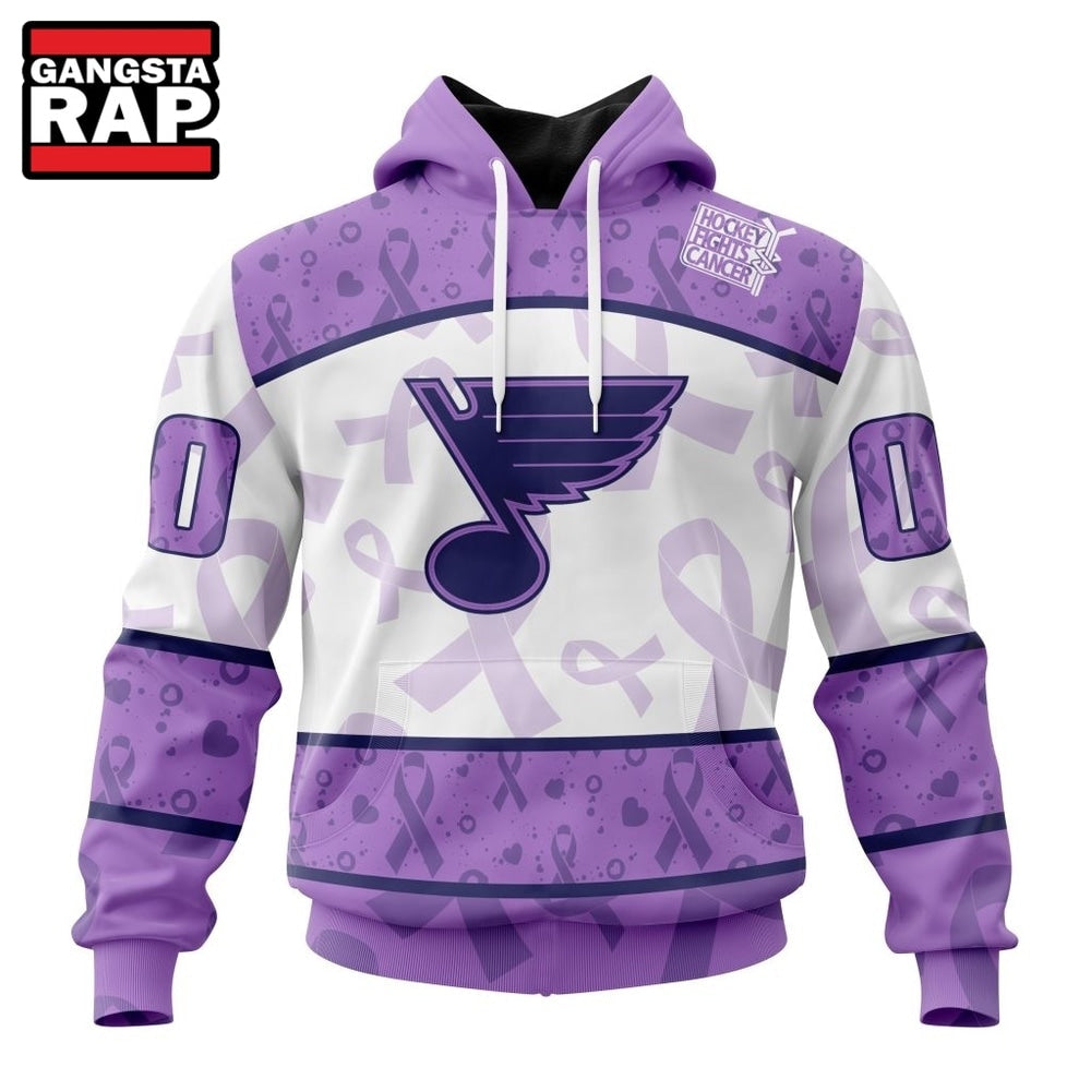 NHL St Louis Blues Special Lavender Fight Cancer Hoodie, T Shirt