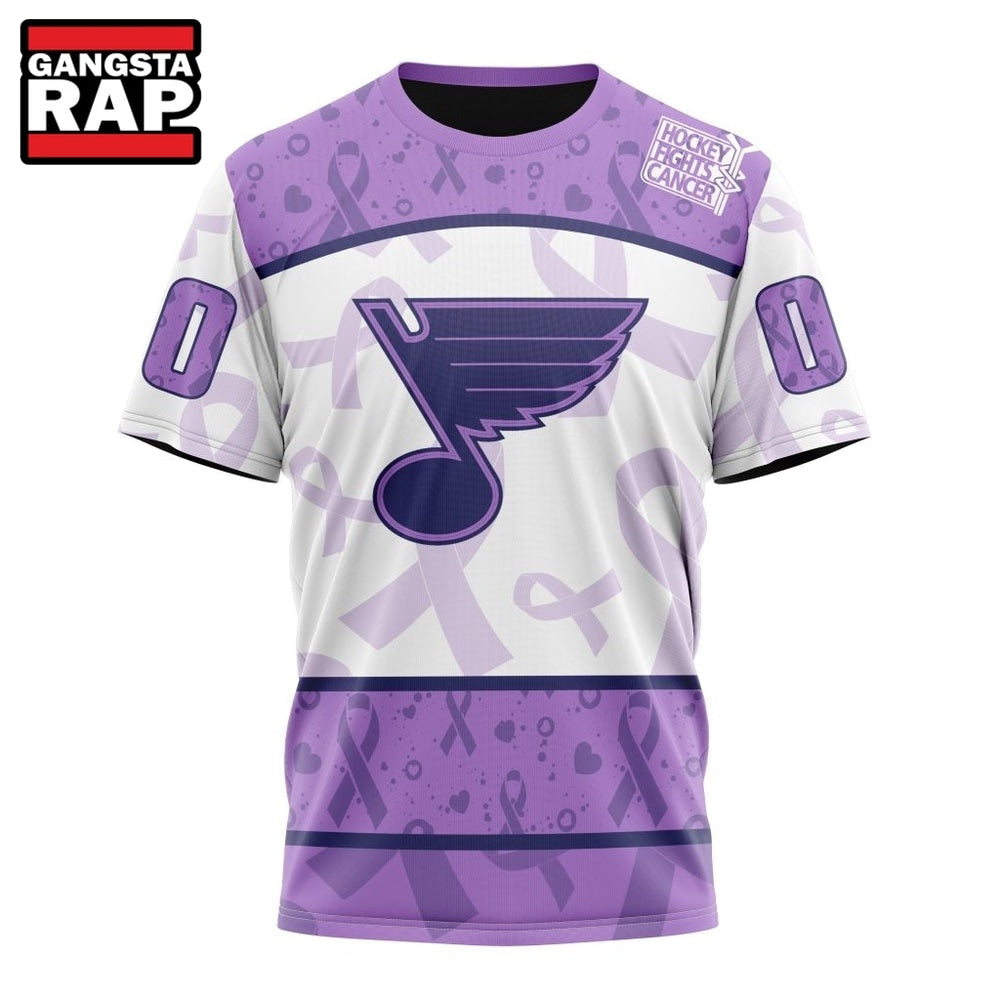 NHL St Louis Blues Special Lavender Fight Cancer Hoodie, T Shirt