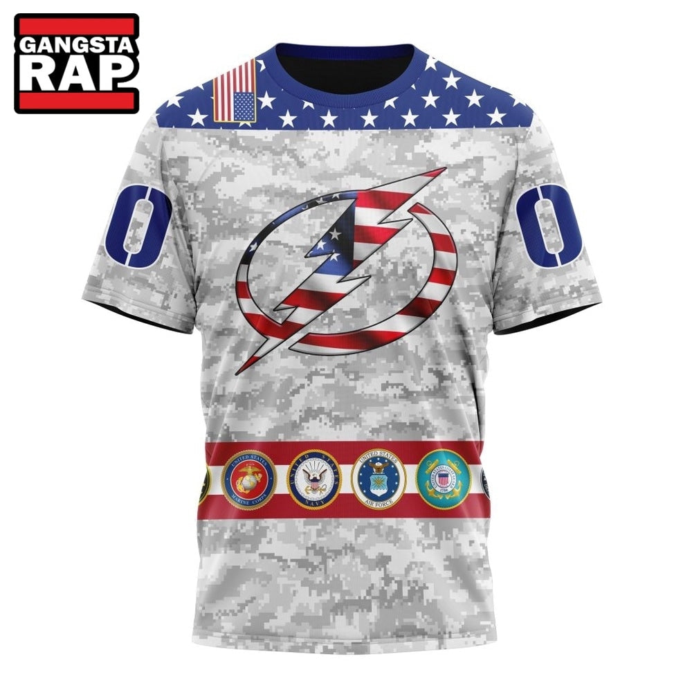 NHL Tampa Bay Lightning Armed Forces Appreciation Design Hoodie, T Shirt
