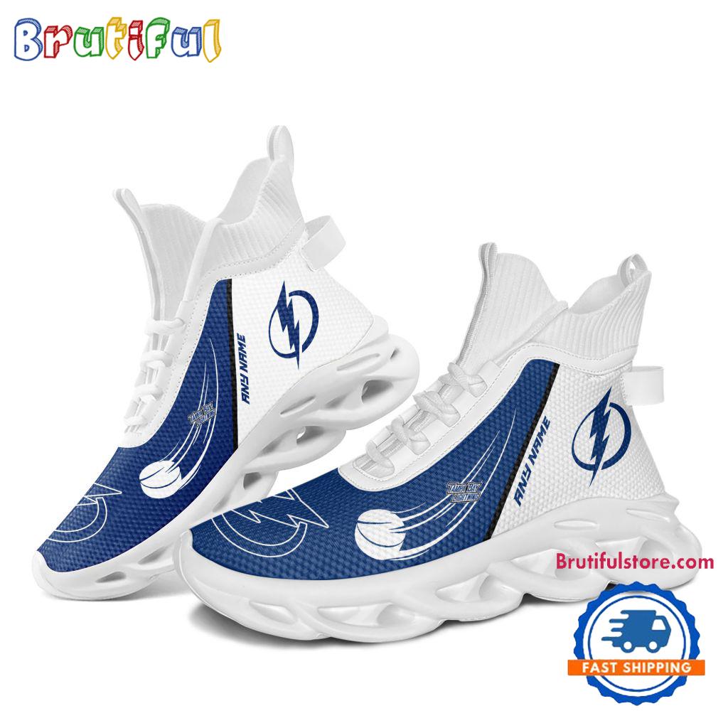 NHL Tampa Bay Lightning Custom Name High Top Max Soul Shoes, Hockey Team Design Shoes Sneaker