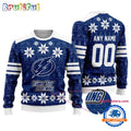 NHL Tampa Bay Lightning Hockey Snow Christmas Ugly Sweater