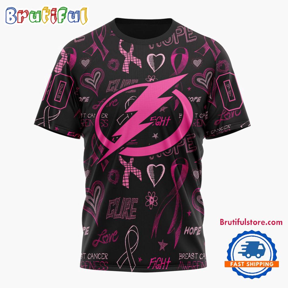 NHL Tampa Bay Lightning Special Pink Breast Cancer Awareness New Design T Shirt