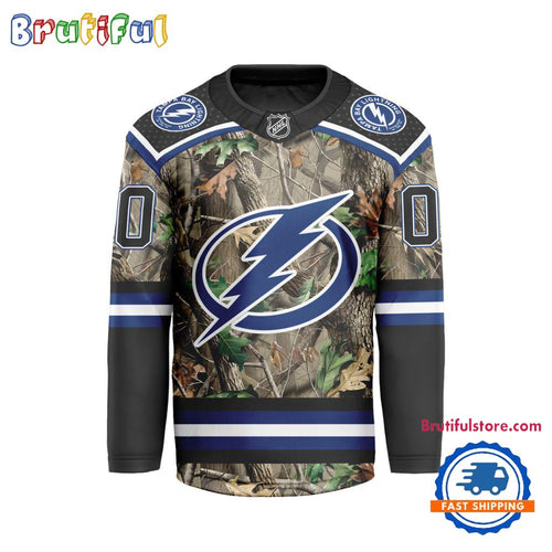 NHL Tampa Bay Lightning Special Realtree Camo Hunting Hockey Jersey