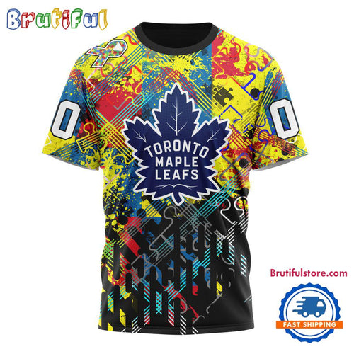 NHL Toronto Maple Leafs Hockey Logo Team Autism Awareness Design TShirt, Sweatshirt, Hoodie