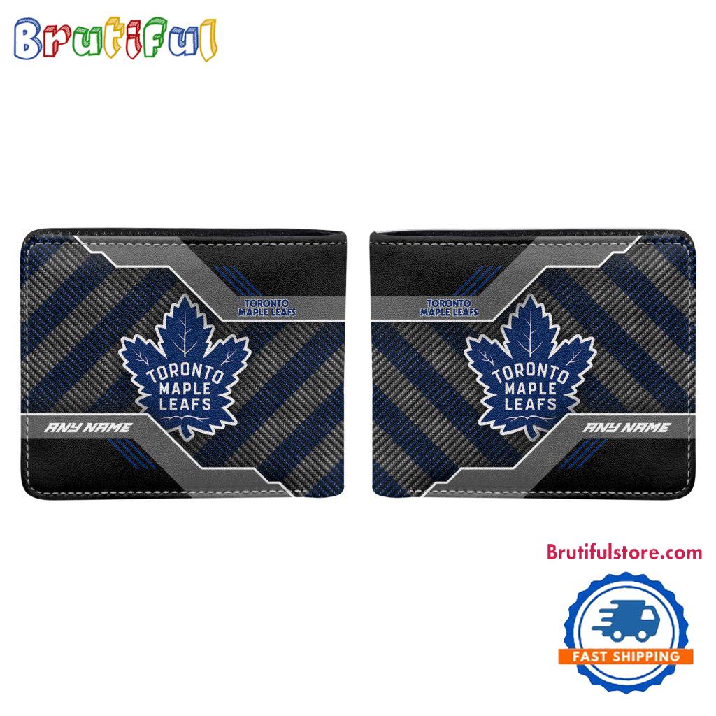 NHL Toronto Maple Leafs Hockey Logo Team Personalized Name Black Men’s Wallet