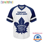 NHL Toronto Maple Leafs Hockey Team Design V-neck Mesh Short Sleeve Jersey