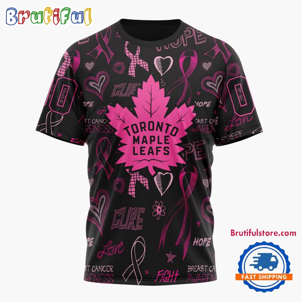 NHL Toronto Maple Leafs Special Pink Breast Cancer Awareness New Design T Shirt
