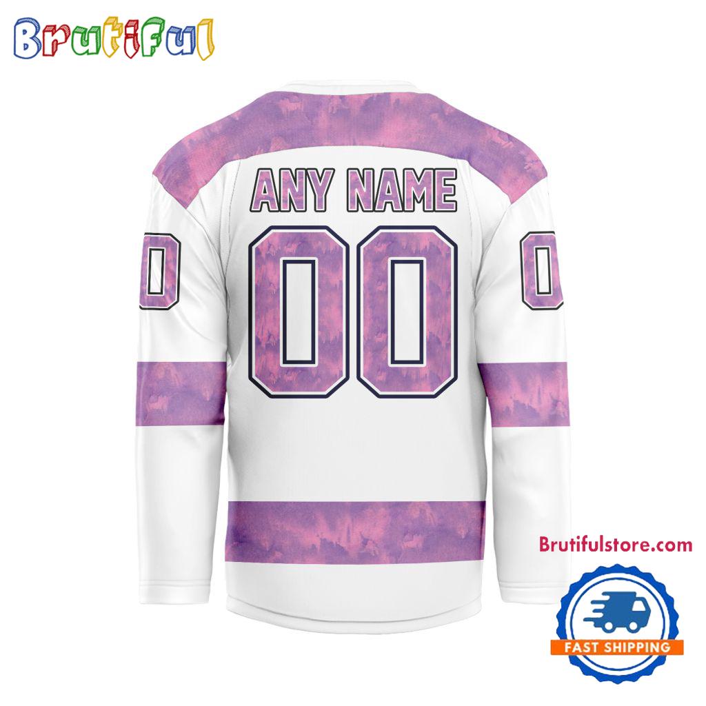 NHL Utah Hockey Club Personalized Hockey Fights Cancer Design Jersey