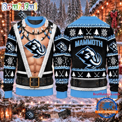 NHL Utah Mammoth Funny Body Christmas Ugly Sweater