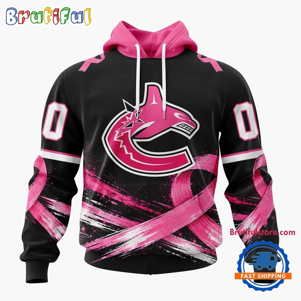 NHL Vancouver Canucks 2026 Hockey Pink Fights Breast Cancer Design Hoodie, TShirt, Sweatshirt