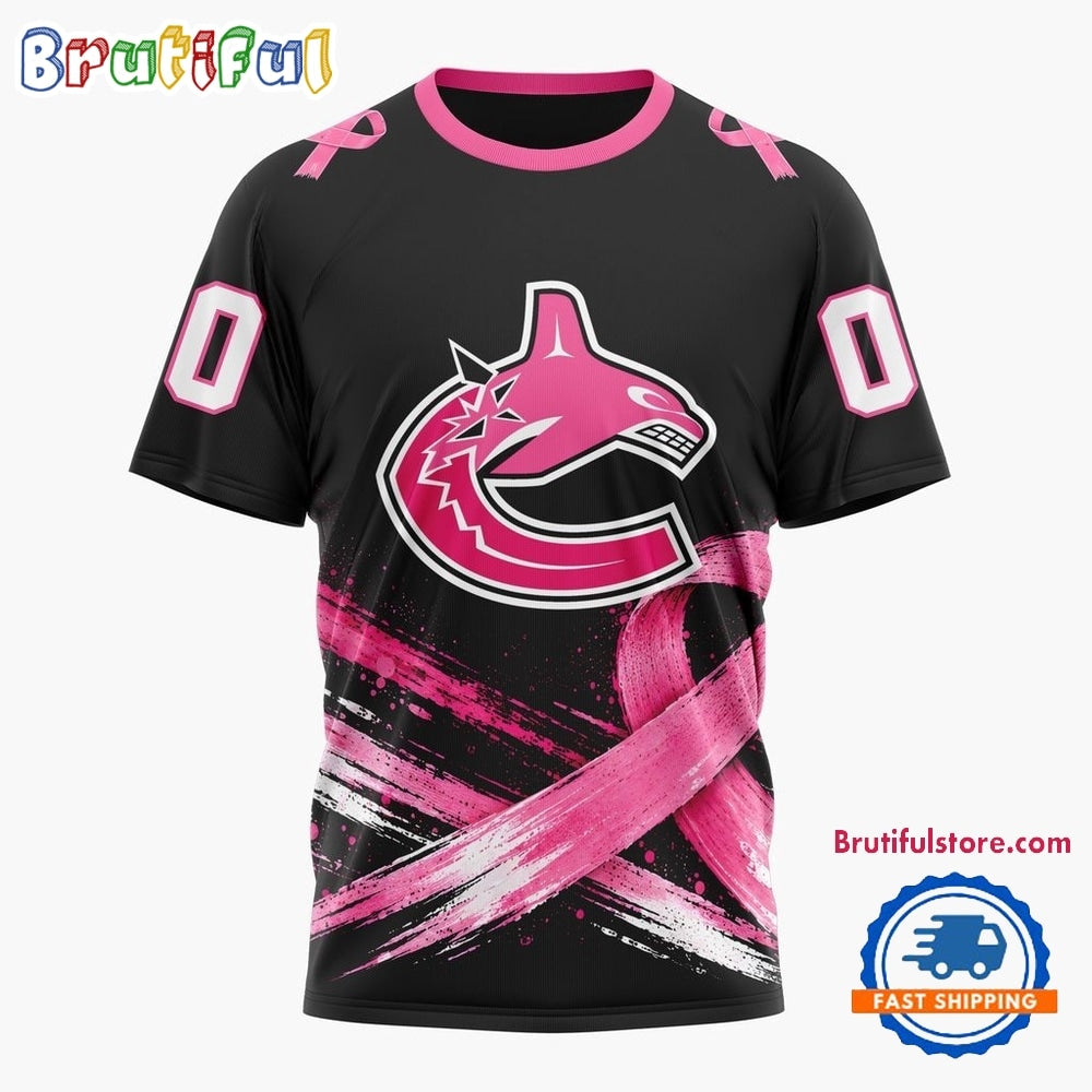 NHL Vancouver Canucks 2026 Hockey Pink Fights Breast Cancer Design Hoodie, TShirt, Sweatshirt