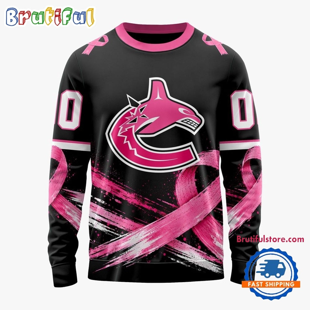 NHL Vancouver Canucks 2026 Hockey Pink Fights Breast Cancer Design Hoodie, TShirt, Sweatshirt