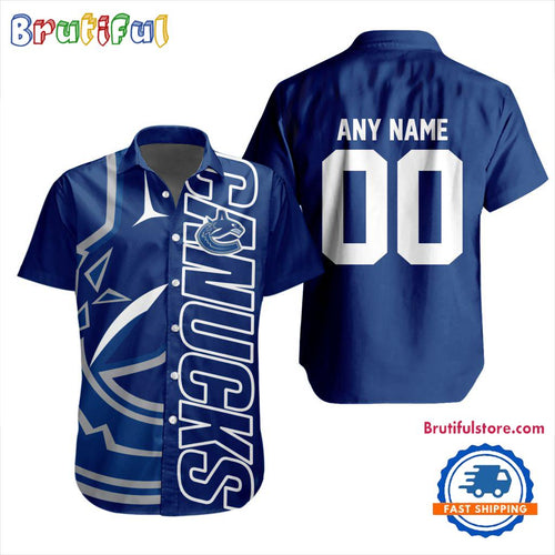 NHL Vancouver Canucks New Design Hawaiian Shirt, Hockey Team Button Shirt
