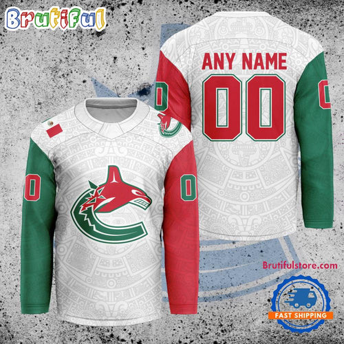 NHL Vancouver Canucks Personalized Mexican Heritage Hockey Jersey