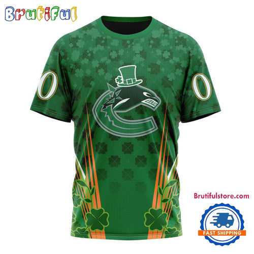 NHL Vancouver Canucks Special St. Patrick’s Day All Over Print Shirts