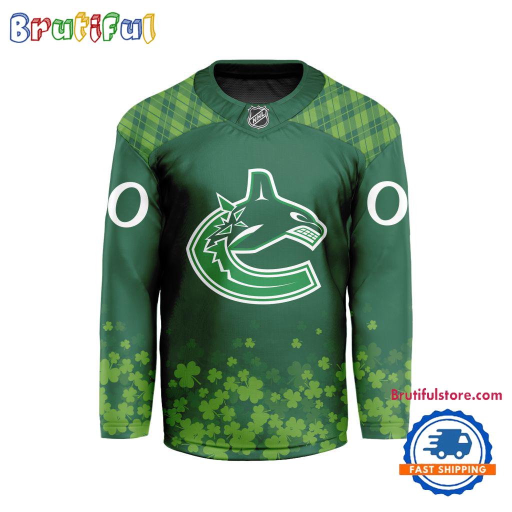 NHL Vancouver Canucks St.Patrick’s Day New Design Hockey Jersey