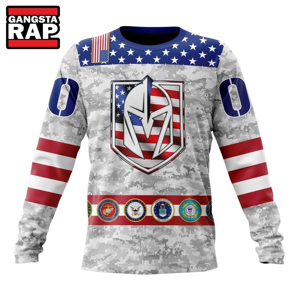 NHL Vegas Golden Knights Armed Forces Appreciation Design Hoodie, T Shirt