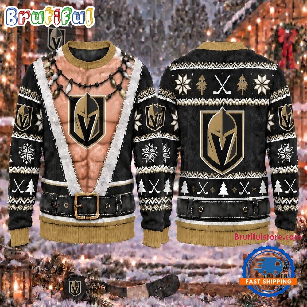 NHL Vegas Golden Knights Funny Body Christmas Ugly Sweater