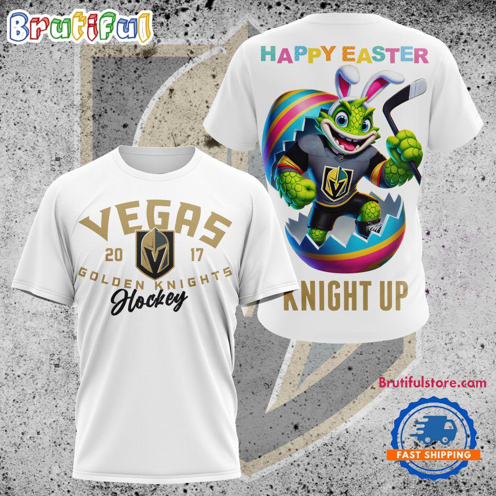 NHL Vegas Golden Knights Hockey Team Mascot Design Happy Easter Day T Shirt