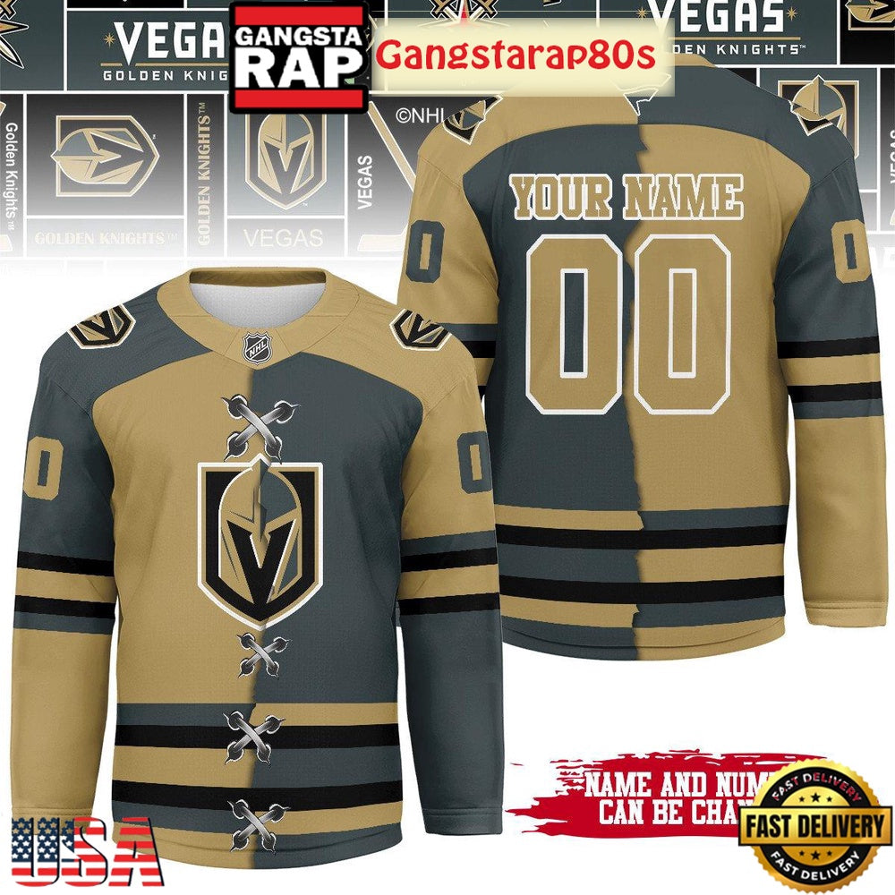 NHL Vegas Golden Knights Mix Home Away 2025 Custom Hockey Jersey