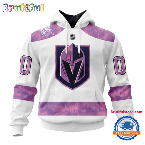 NHL Vegas Golden Knights Personalized Hockey Fight Cancer Design Limited New Hoodie, Hockey Fight Cancer 3D Shirt