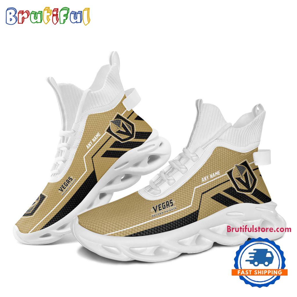 NHL Vegas Golden Knights Personalized Name Hockey Team Design High Top Max Soul Shoes