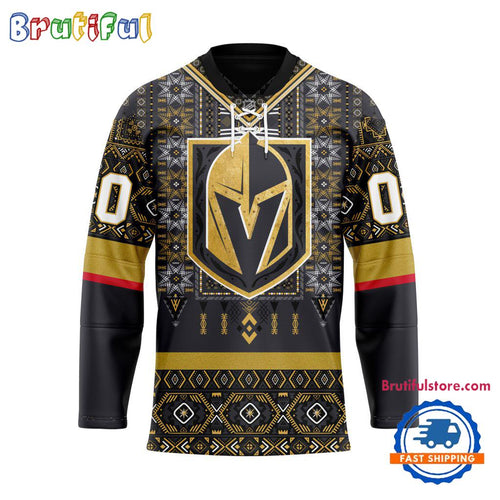 NHL Vegas Golden Knights Personalized Native American Hockey Jersey