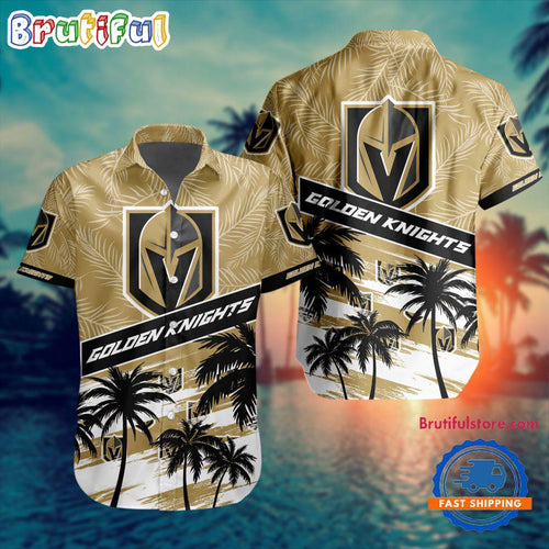 NHL Vegas Golden Knights Special Palm Tree Hawaiian Button Shirt