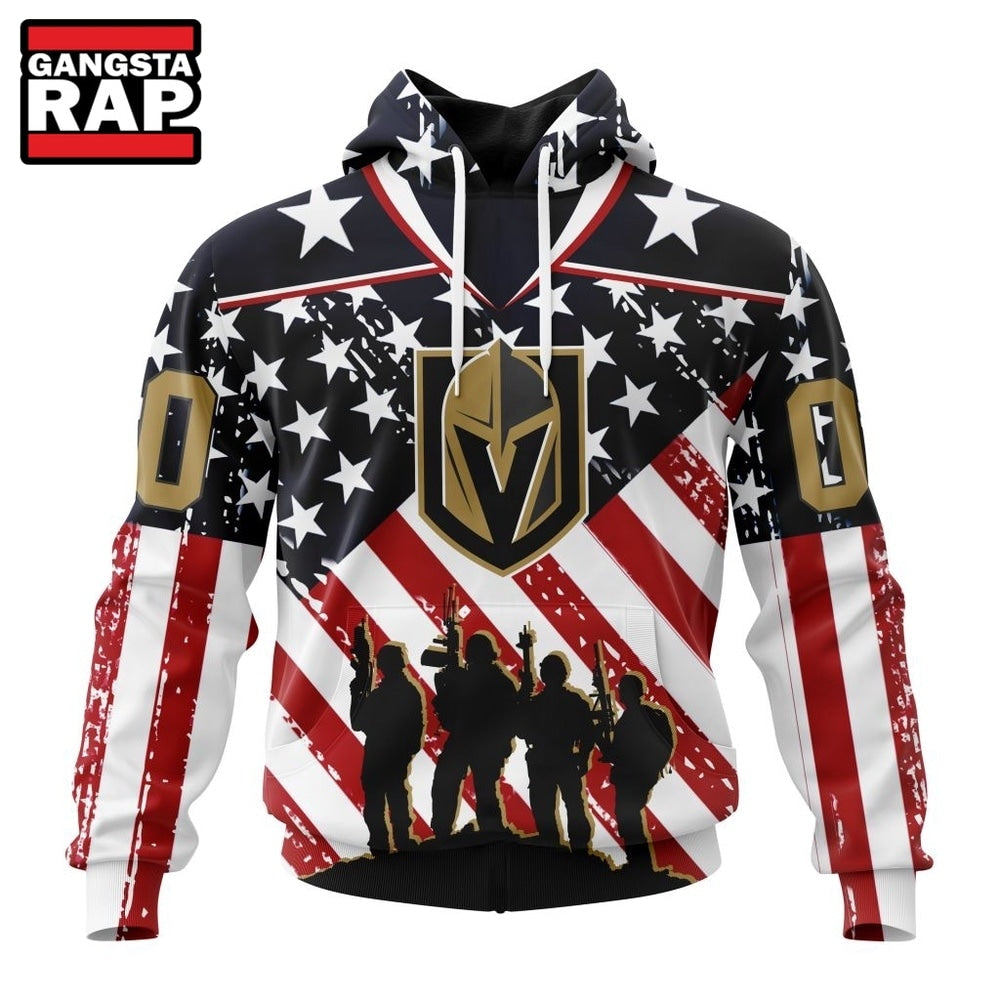 NHL Vegas Golden Knights Specialized Kits For Honor USS Military Hoodie, Hoodie T-Shirt