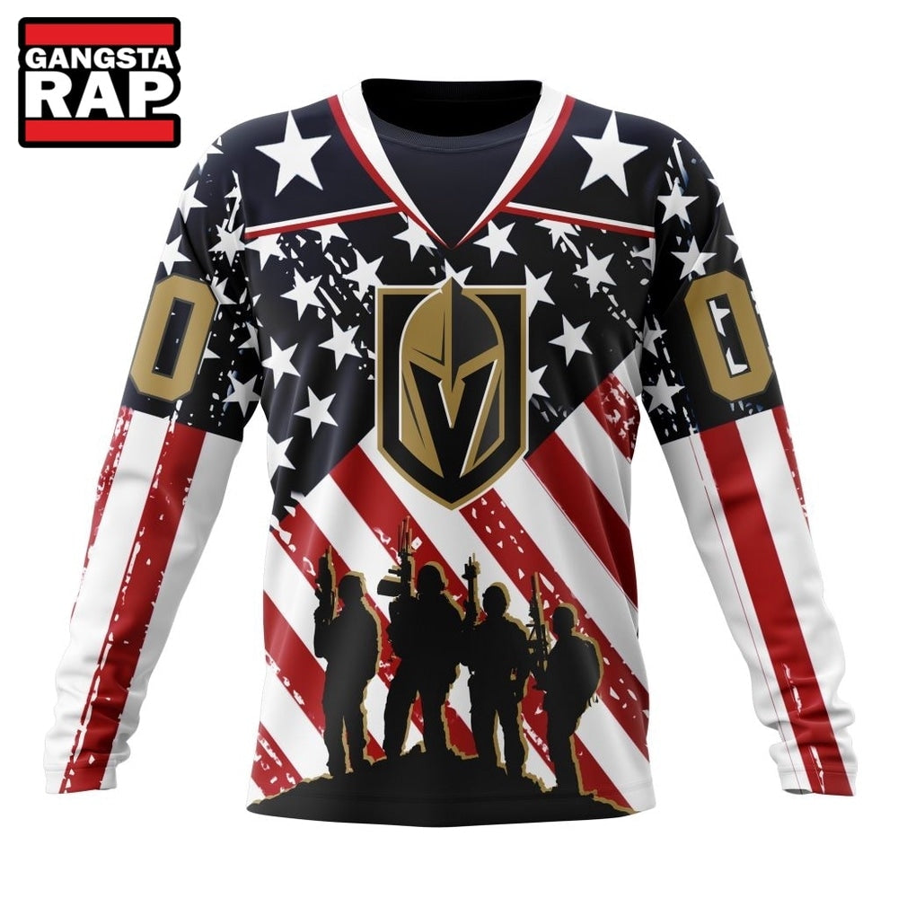 NHL Vegas Golden Knights Specialized Kits For Honor USS Military Hoodie, Hoodie T-Shirt