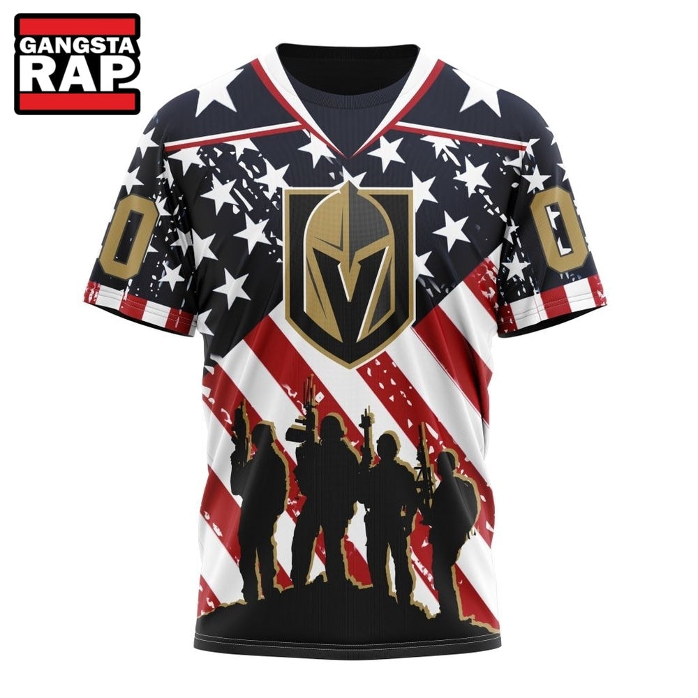 NHL Vegas Golden Knights Specialized Kits For Honor USS Military Hoodie, Hoodie T-Shirt