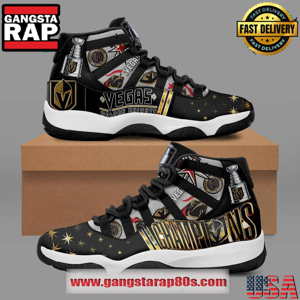 NHL Vegas Golden Knights Stanley Cup Champions Air Jordan 11 Sneakers Shoes