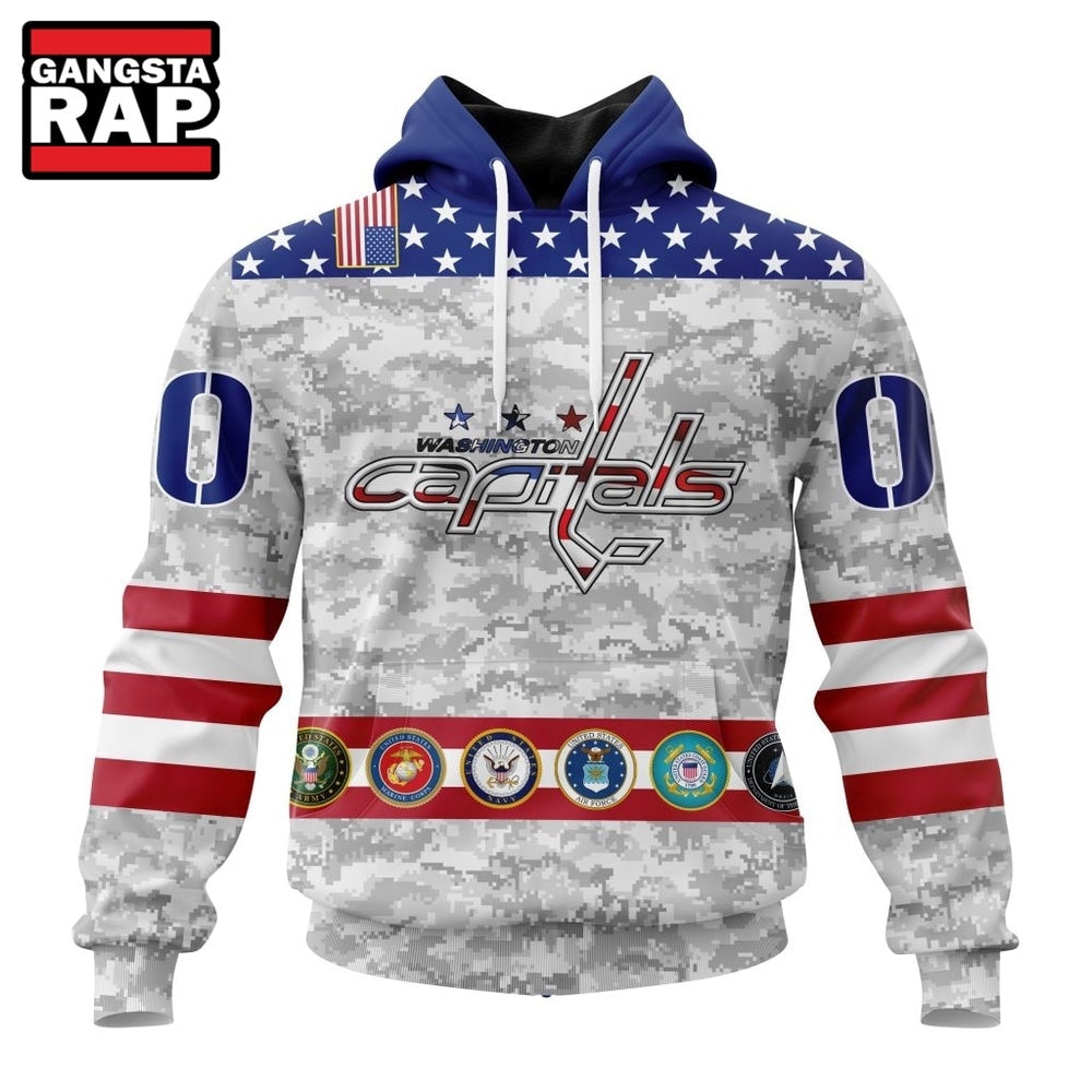 NHL Washington Capitals Armed Forces Appreciation Design Hoodie, T Shirt