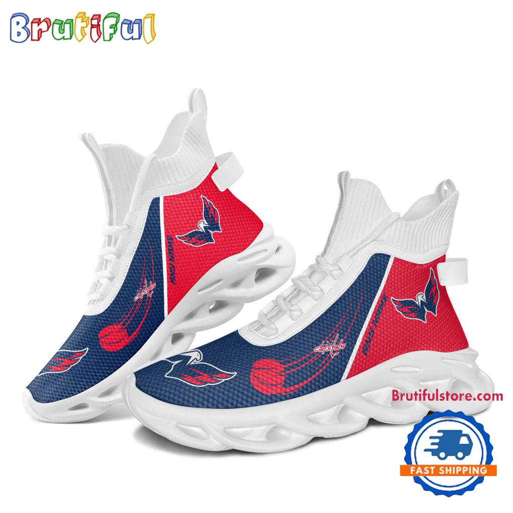 NHL Washington Capitals Custom Name High Top Max Soul Shoes, Hockey Team Design Shoes Sneaker