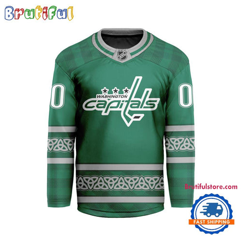 NHL Washington Capitals For St.Patrick’s Day Limited New Hockey Jersey