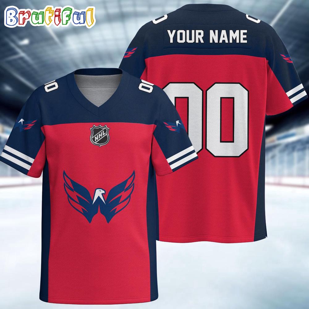 NHL Washington Capitals Hockey Team Personalized Football Jersey