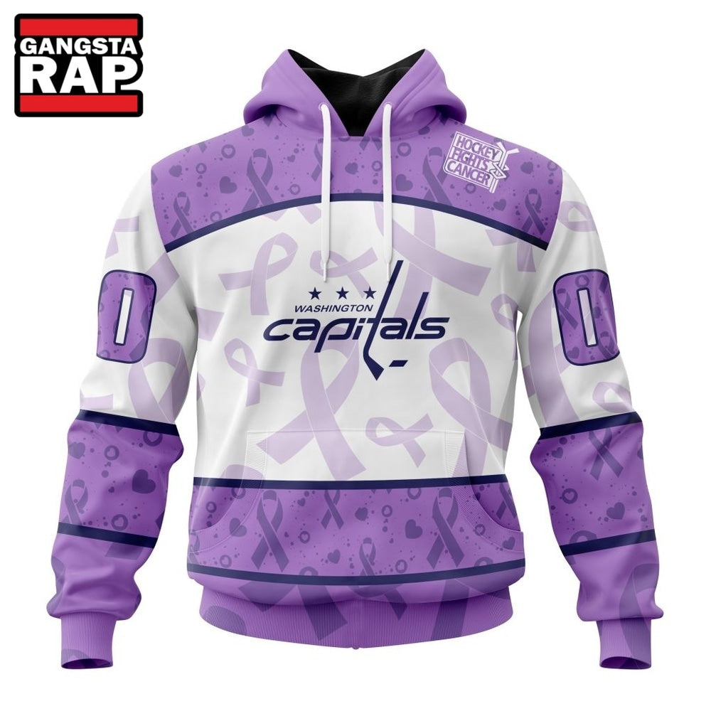 NHL Washington Capitals Special Lavender Fight Cancer Hoodie, T Shirt