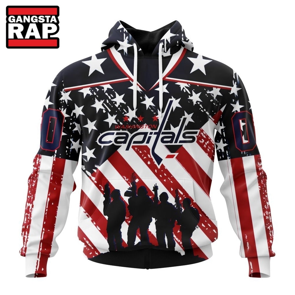 NHL Washington Capitals Specialized Kits For Honor USS Military Hoodie, Hoodie T-Shirt