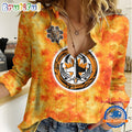 NHL Winnipeg Jets Hockey Team Orange Design Women’s Casual Shirt