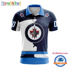NHL Winnipeg Jets Personalize Home Mix Away Kits Polo Shirts