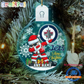 NHL Winnipeg Jets Personalized Santa Claus Hockey Team Logo Christmas Led Acrylic Ornament