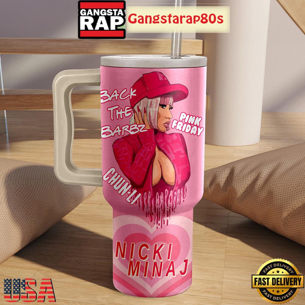 Nicki Minaj Back The Barbz Fan Tumbler Cup 40oz