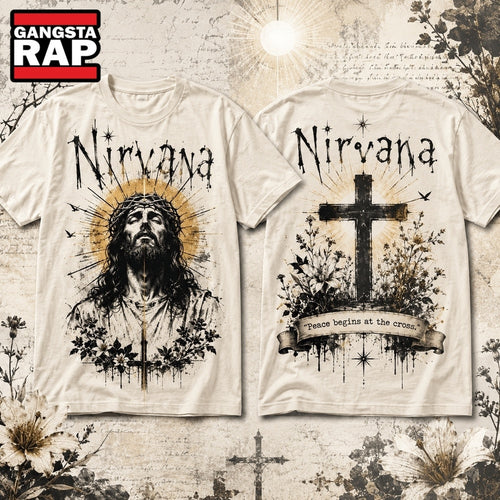 Nirvana Peace Begins at the Cross Jesus 3D Shirt
