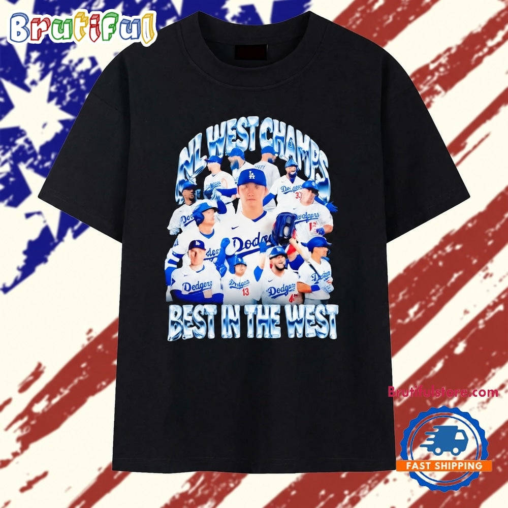 NL West Champs And Best In The West Los Angeles Dodgers Baseball 2026 T Shirt