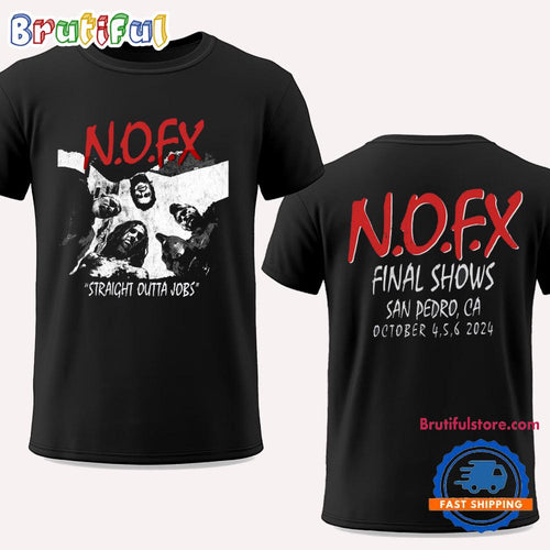 Nofx Straight Outta Jobs Final Tour 2024 New T Shirt