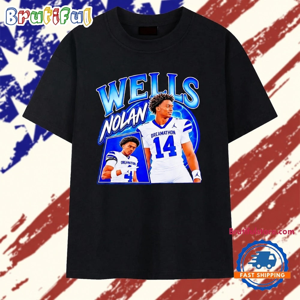 Nolan Wells Dreamathon 14 Football Player T Shirt