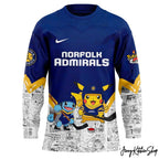 Norfolk Admirals x Pokémon 2025 Hockey Jersey